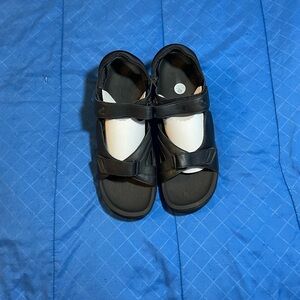 Vintage Z-Coil sidewinder black mens pain relief sandals M14 NIB